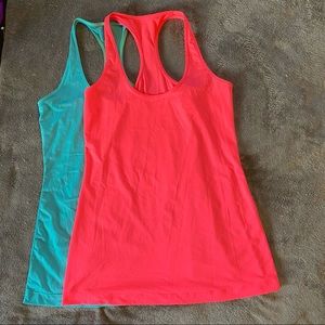 TWO Xersion Work Out Tanks - Blue & Red